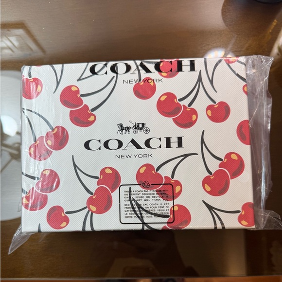 Coach Cherry Print Heart Coin Purse - Picture 4 of 9